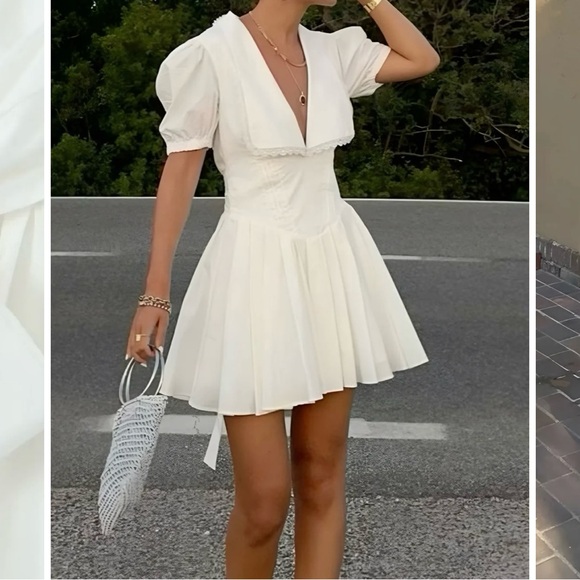 Collared white dress - Picture 2 of 4